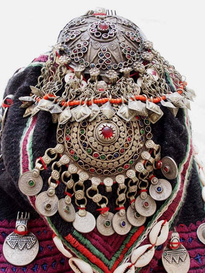 antik Frauen Hochzeit kopfschmuck kopfbdekung aus Afghanistan Nuristan kohistan Jumlo Nr-18/4  Orientsbazar   