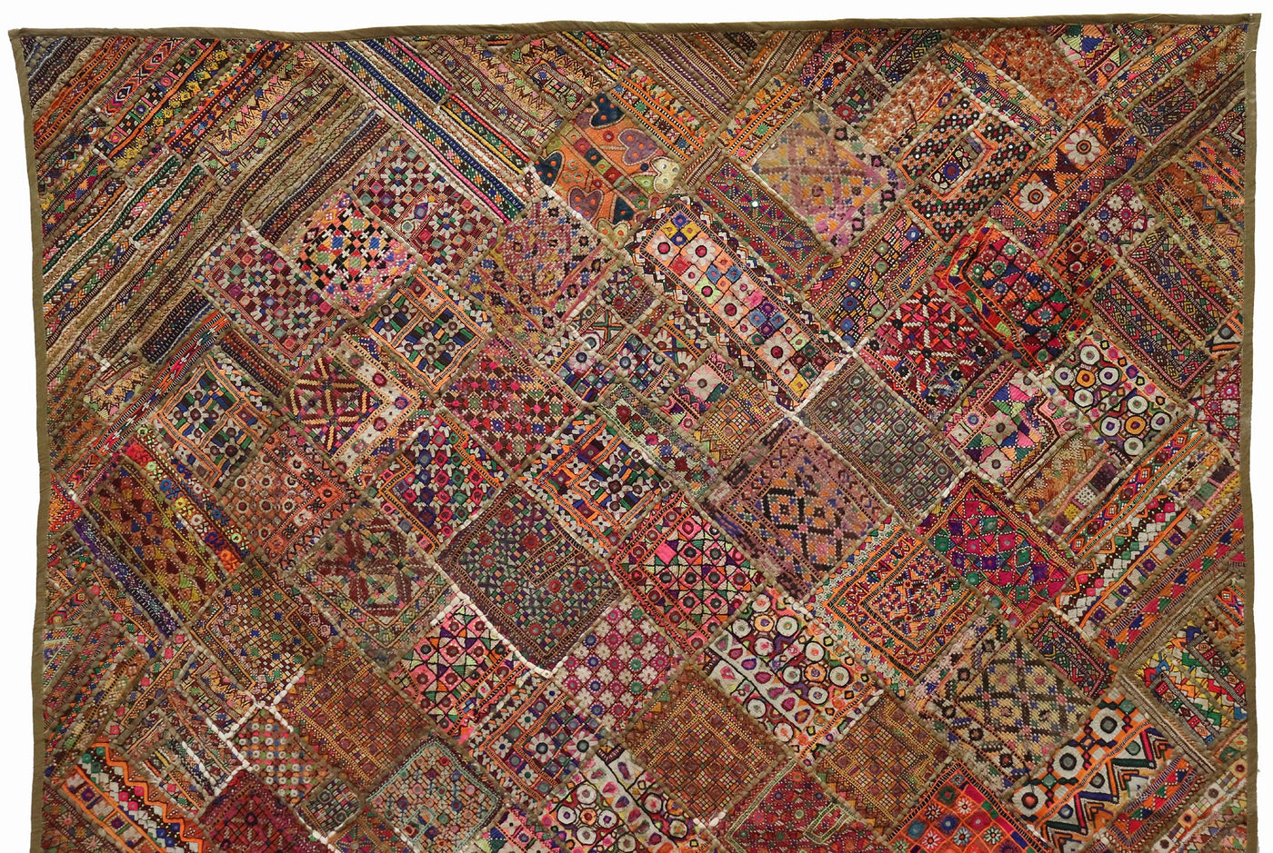 235x185 cm Vintage Bohemian orientalische Patchwork Wandbehang Wandteppich Teppich  Nr:22/1 Wandbehang Orientsbazar   