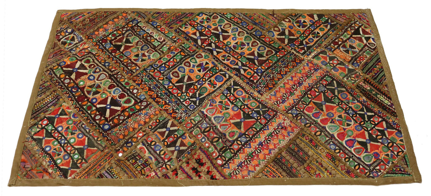 87x53 cm Vintage Bohemian orientalische handgefertigte Patchwork Wandbehang Wandteppich Teppich  Nr:22/59 Wandbehang Orientsbazar   