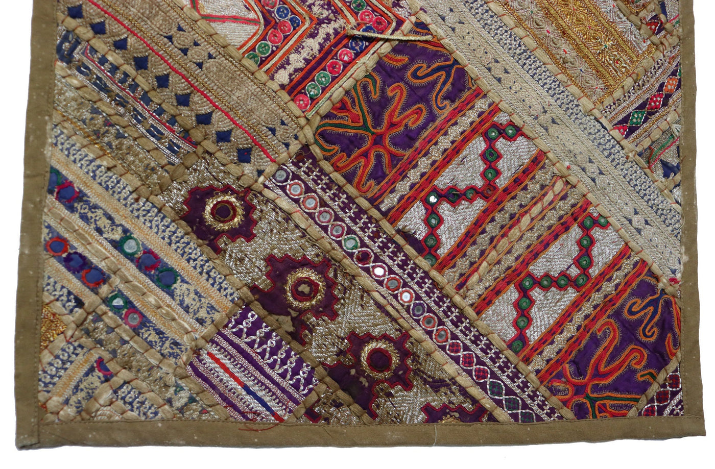 87x53 cm Vintage Bohemian orientalische handgefertigte Patchwork Wandbehang Wandteppich Teppich  Nr:22/58 Wandbehang Orientsbazar   