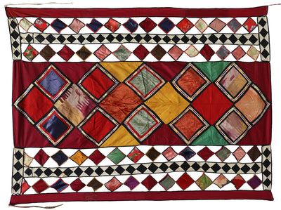 180x133 cm Antik Reich bestickte Lakai Stickerei Patchwork Wandbehang Flankenschmuck eines Brautkamels aus Uzbekistan Afghanistan Nr-UZ16  Orientsbazar   