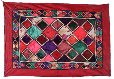 195x130 cm Antik Reich bestickte Lakai Stickerei Quilts Patchwork Wandbehang aus Zentralasiatische Uzbekistan Patchwork Afghanistan Nr: UZ12  Orientsbazar   
