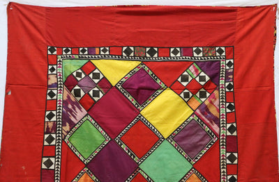 175x125 cm Antik Reich bestickte Lakai Stickerei Quilts Patchwork Wandbehang aus Zentralasiatische Uzbekistan Patchwork Afghanistan Nr: UZ11  Orientsbazar   