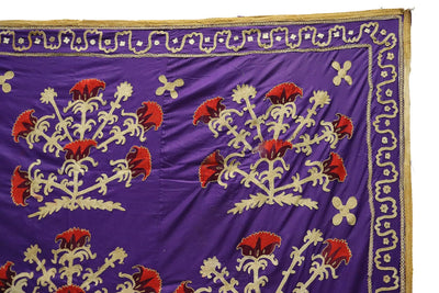 225x205 cm hand bestickte Suzani Stickerei uzbekische seiden suzani Wanddekoration decke Afghanistan uzbekistan UZ/35 Textilien Orientsbazar   