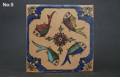 vintage seltener handgefertigt islamische orientalische Glasierte Ton Fliesen Töpfer Fliesen Keramik Fliese kacheln Bodenfliesen Wandfliesen Keramik Orientsbazar   
