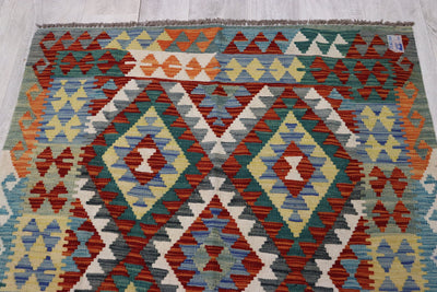 196x123 cm handgewebte nomaden orientt Kelim aus Afghanistan  Nr:5779 Teppiche Orientsbazar   
