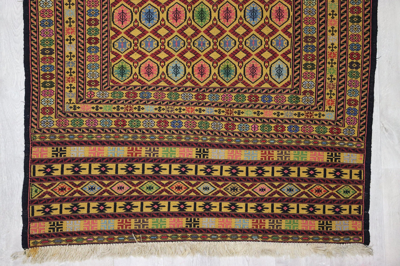 190x125 cm orient Teppich Afghan Turkmen Nomaden Pflanzenfarbe kelim kilim Naw2 Teppiche Orientsbazar   