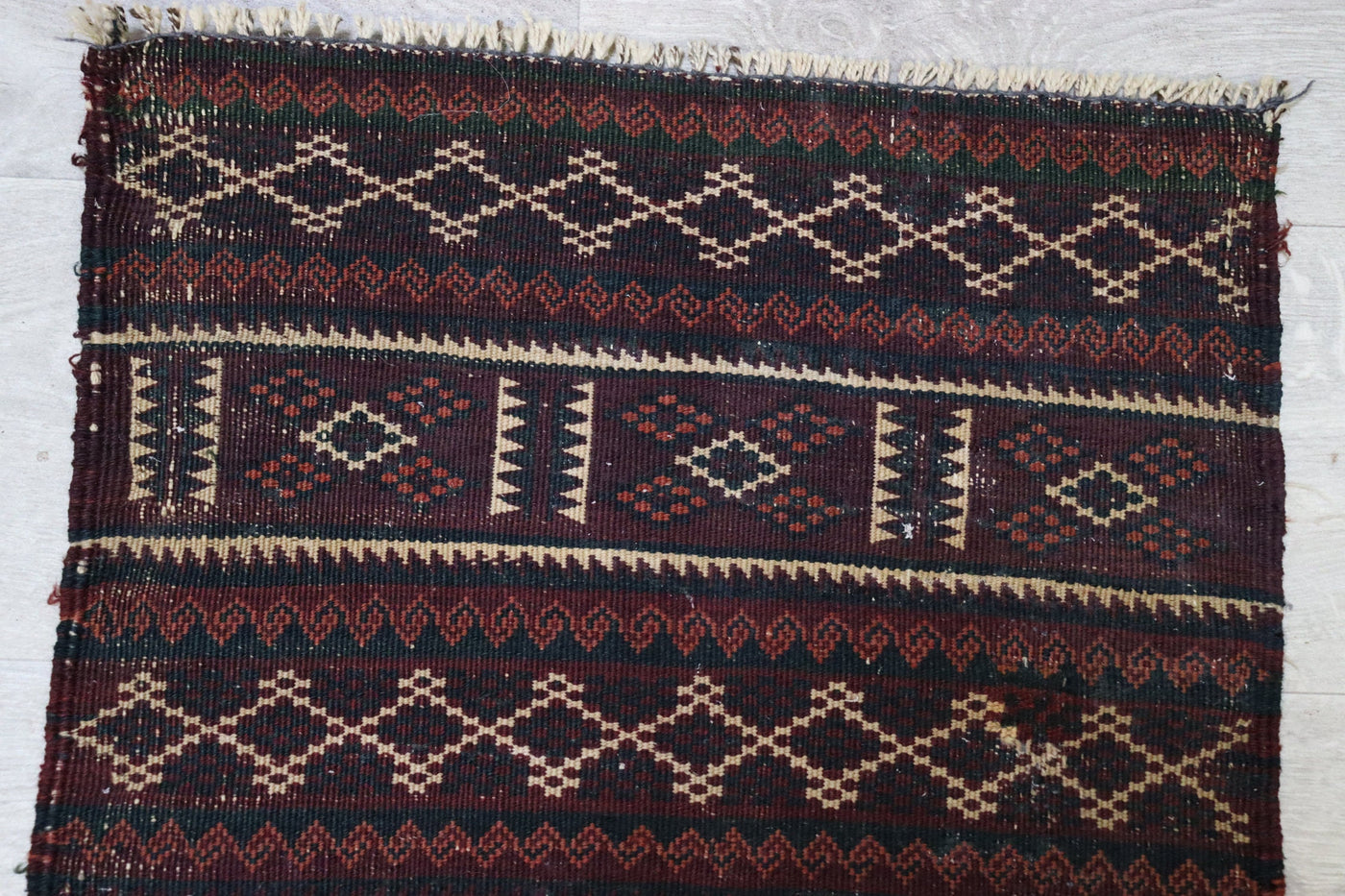 88x50 cm Antik orient handgewebte Teppich Nomaden Baluch sumakh kelim afghan Beloch kilim Nr-KL/2  Orientsbazar   