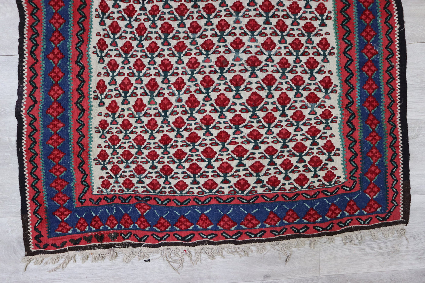 135x95 cm Vintage handgewebte orient  Sarand Teppich Nomaden  kelim  No:KL/3 Teppiche Orientsbazar   