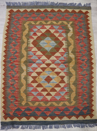 122x95 cm handgewebte nomaden orientt Kelim aus Afghanistan  Nr:KL/5 Teppiche Orientsbazar   