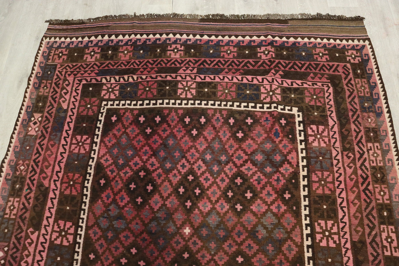 283x209 cm orient handgewebte Teppich Afghan Uzbek Nomaden Planzenfarbe kelim kilim No:263 Teppiche Orientsbazar   