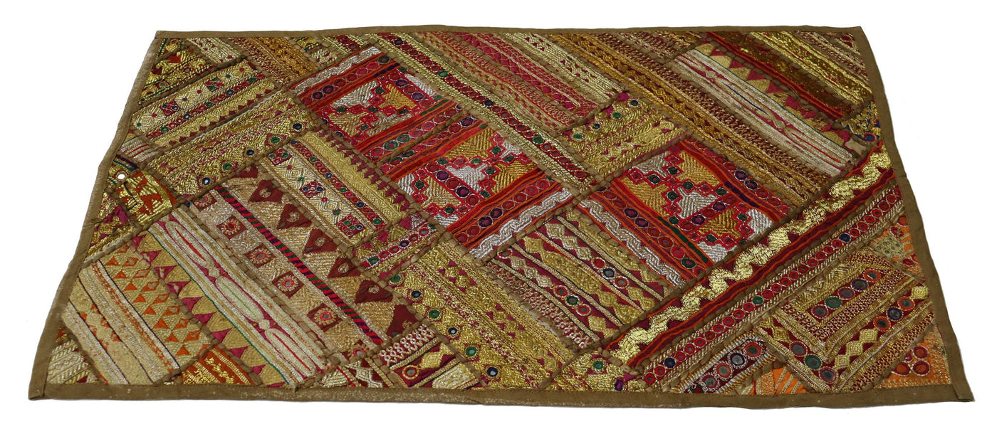 87x53 cm Vintage Bohemian orientalische handgefertigte Patchwork Wandbehang Wandteppich Teppich  Nr:22/60 Textilien Orientsbazar   