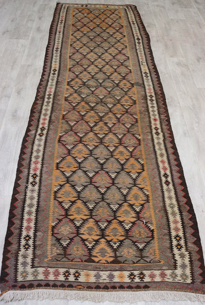365x105 cm antike handgewebte orient  kazak Teppich Nomaden kaukasische kelim sarand No:5  Orientsbazar   
