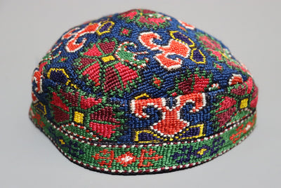 vintage handbestickte seiden Mütze aus Tajikistan Tubeteika No:22/3  Orientsbazar   