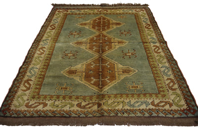 145x120 cm Vintage handgeknüpfte Türkische Kars Orientteppich Nr: TRK-2 Teppiche Orientsbazar   