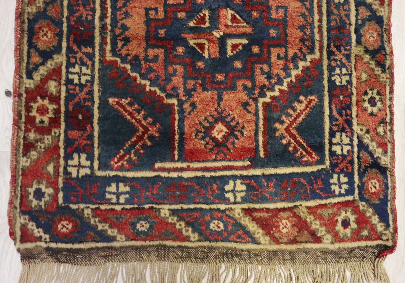 142x75 cm Vintage handgeknüpfte Türkische Kars Orientteppich Nr: 73 Teppiche Orientsbazar   