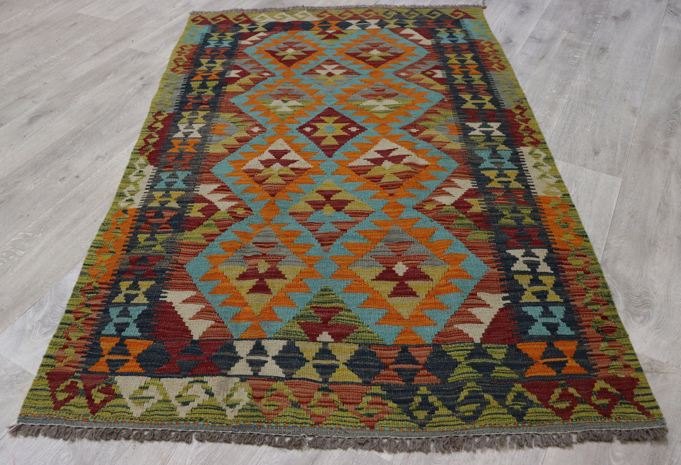 165x106 cm handgewebte nomaden orientt Kelim aus Afghanistan  Nr:3 Teppiche Orientsbazar   