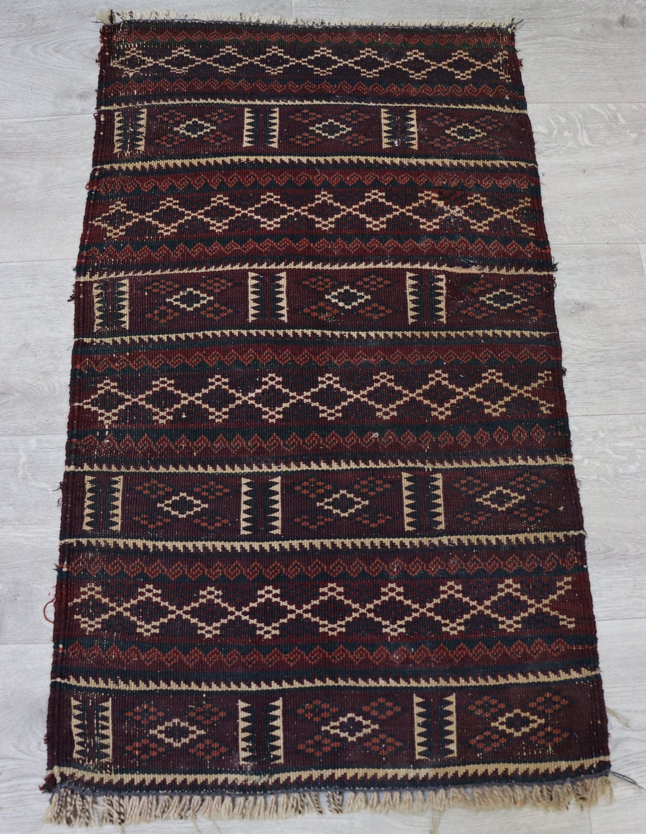 88x50 cm Antik orient handgewebte Teppich Nomaden Baluch sumakh kelim afghan Beloch kilim Nr-KL/2  Orientsbazar   