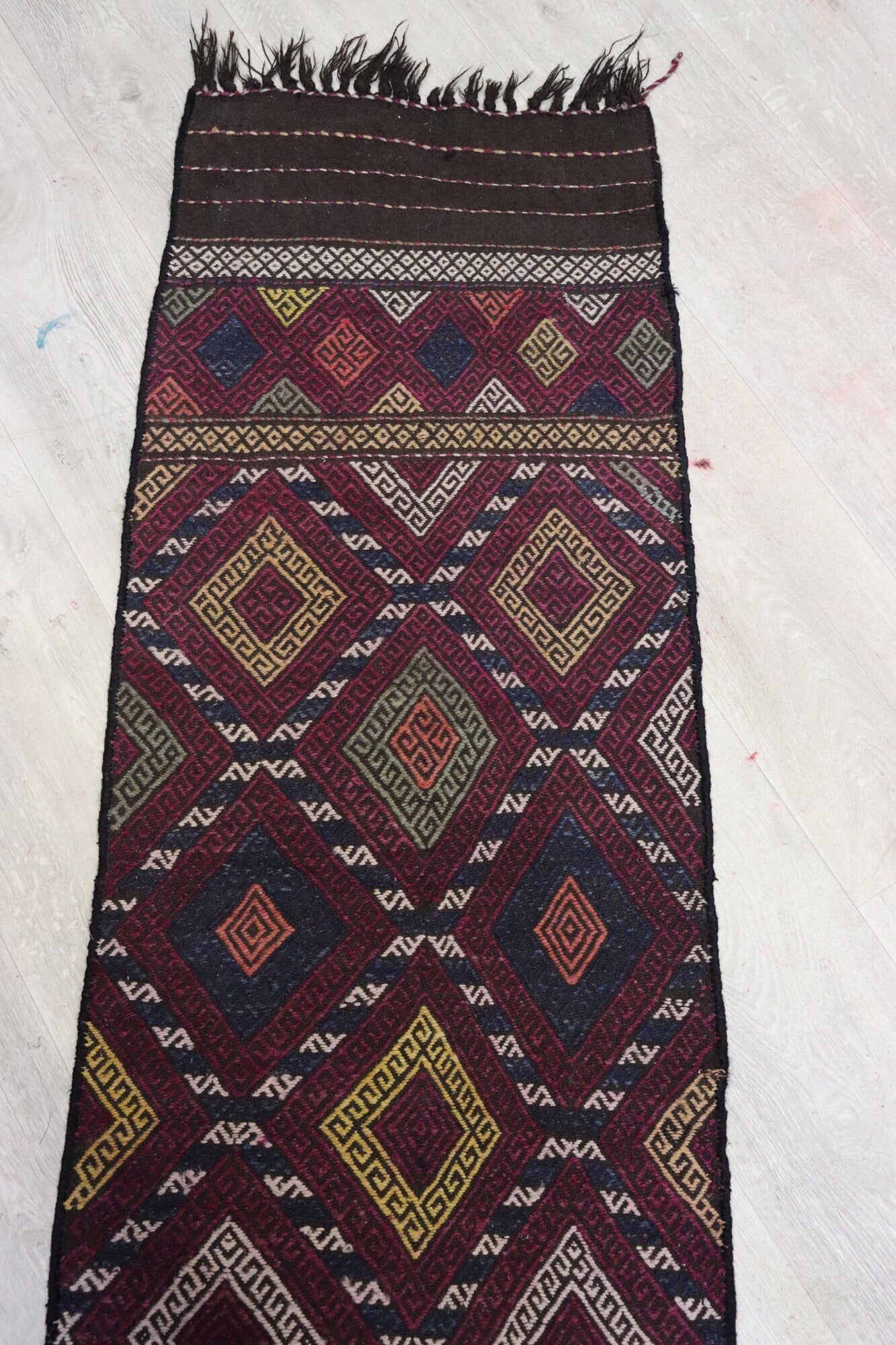 353x50 cm antik orient Teppich kaukasische Nomaden sumakh kelim Läufer kilim Flur teppich Nr:792  Orientsbazar   