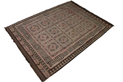 305x228 cm orient handgewebte Teppich Afghan Uzbek Nomaden Planzenfarbe kelim kilim No:254  Orientsbazar   