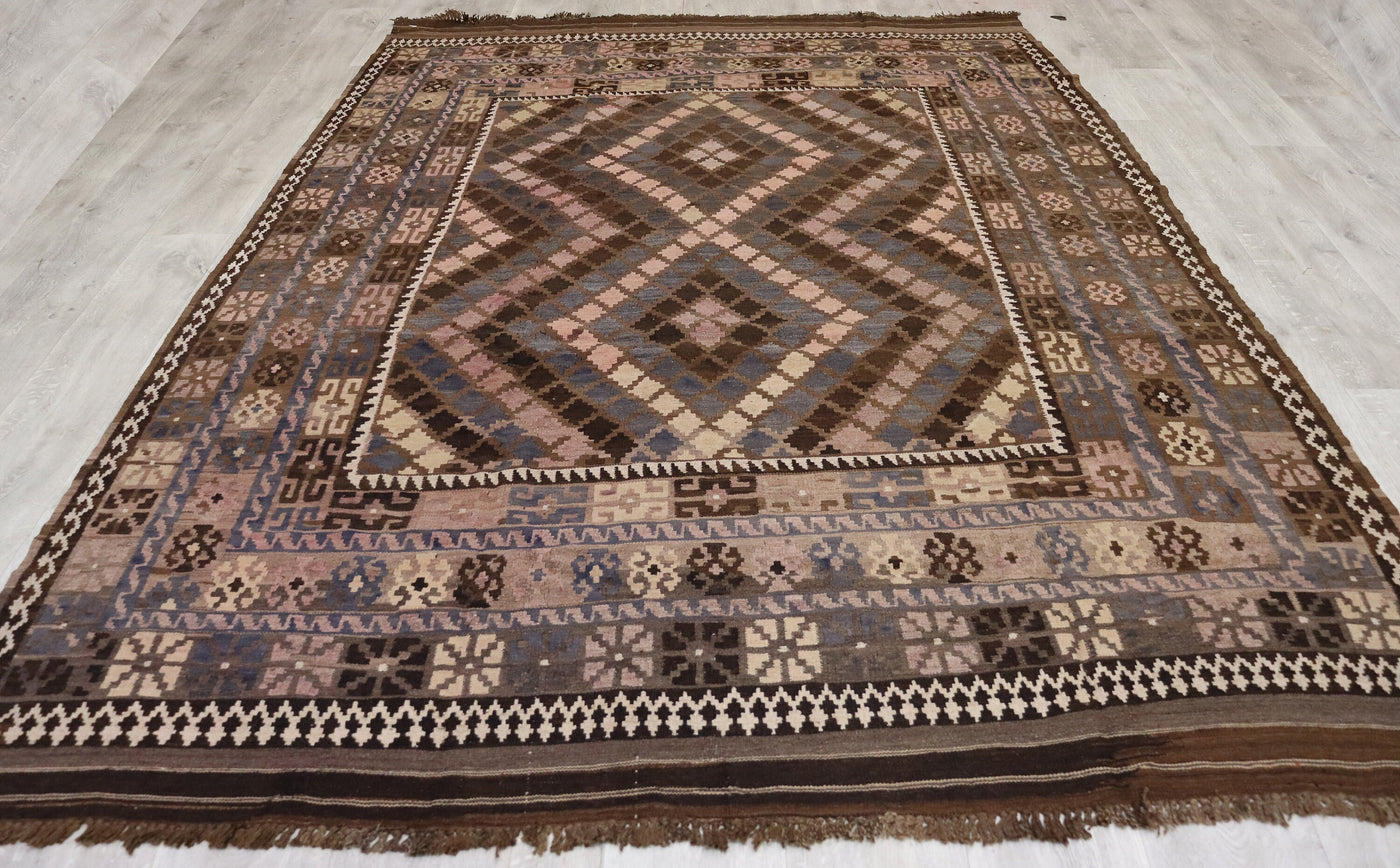 275x200 cm orient handgewebte Teppich Afghan Uzbek Nomaden Planzenfarbe kelim kilim No:287 Teppiche Orientsbazar   