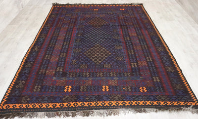 295x205 cm vintage orient handgewebte Teppich Afghan Kohistan Nomaden kelim kilim No:483 Teppiche Orientsbazar   
