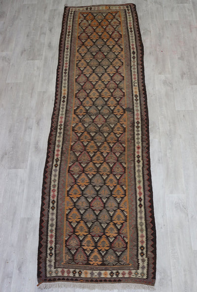 365x105 cm antike handgewebte orient  kazak Teppich Nomaden kaukasische kelim sarand No:5  Orientsbazar   
