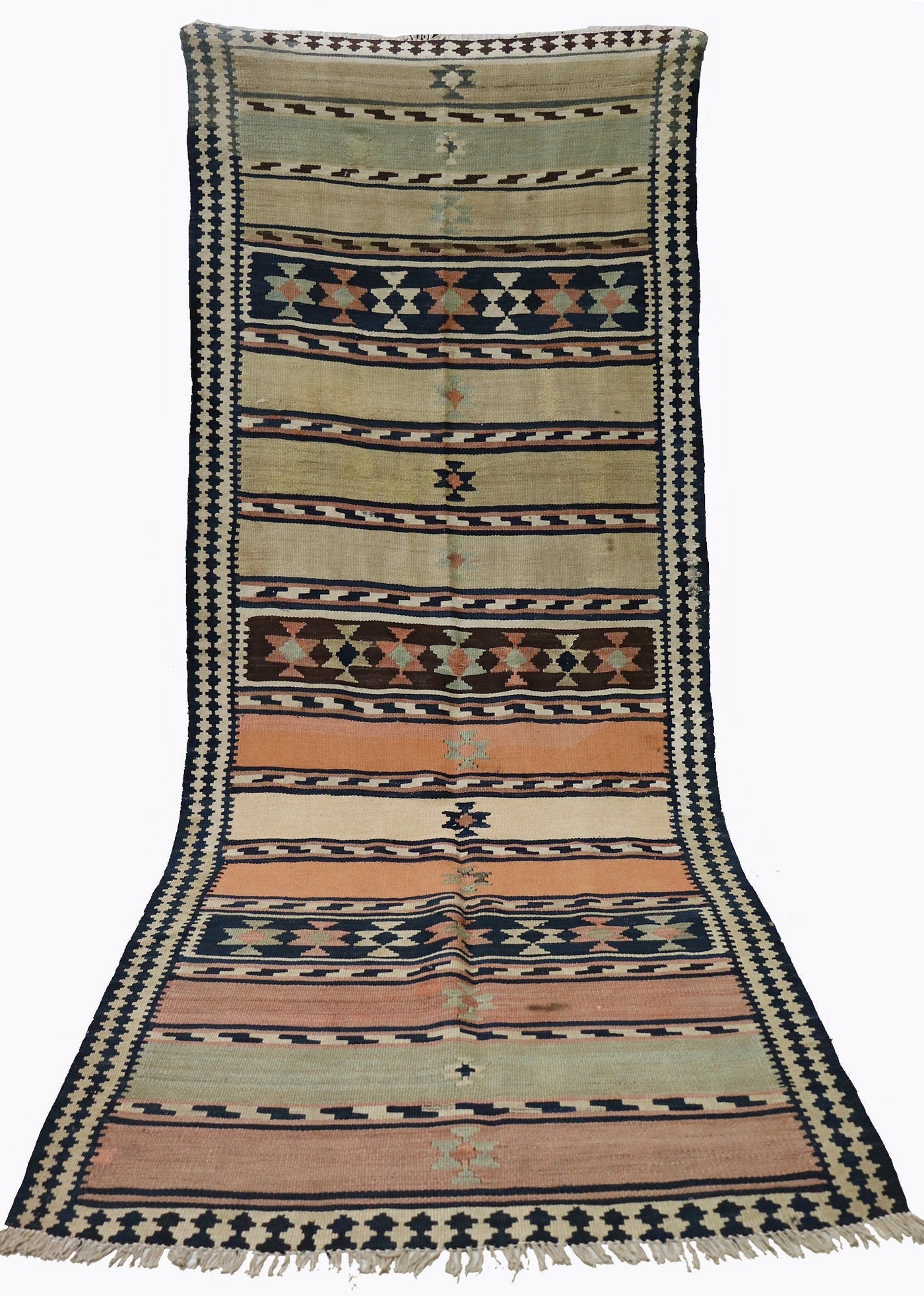 290x120 cm antike handgewebte orient  kazak Teppich Nomaden kaukasische kelim sarand No:802 Teppiche Orientsbazar   