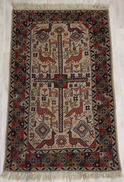 180x118 cm Antik orient handgewebte Teppich Nomaden Balouch sumakh kelim afghan Beloch Flur Läufer kilim Nr- 381 Teppiche Orientsbazar   