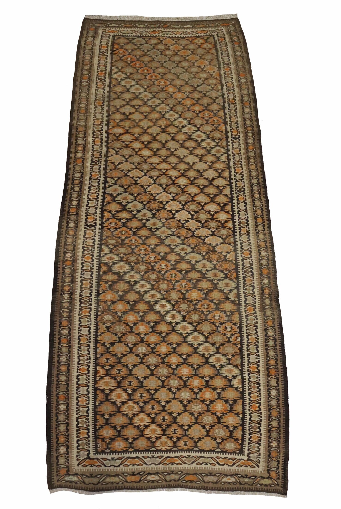 310x125 cm antike handgewebte orient  kazak Teppich Nomaden kaukasische kelim sarand No: 22F  Orientsbazar   