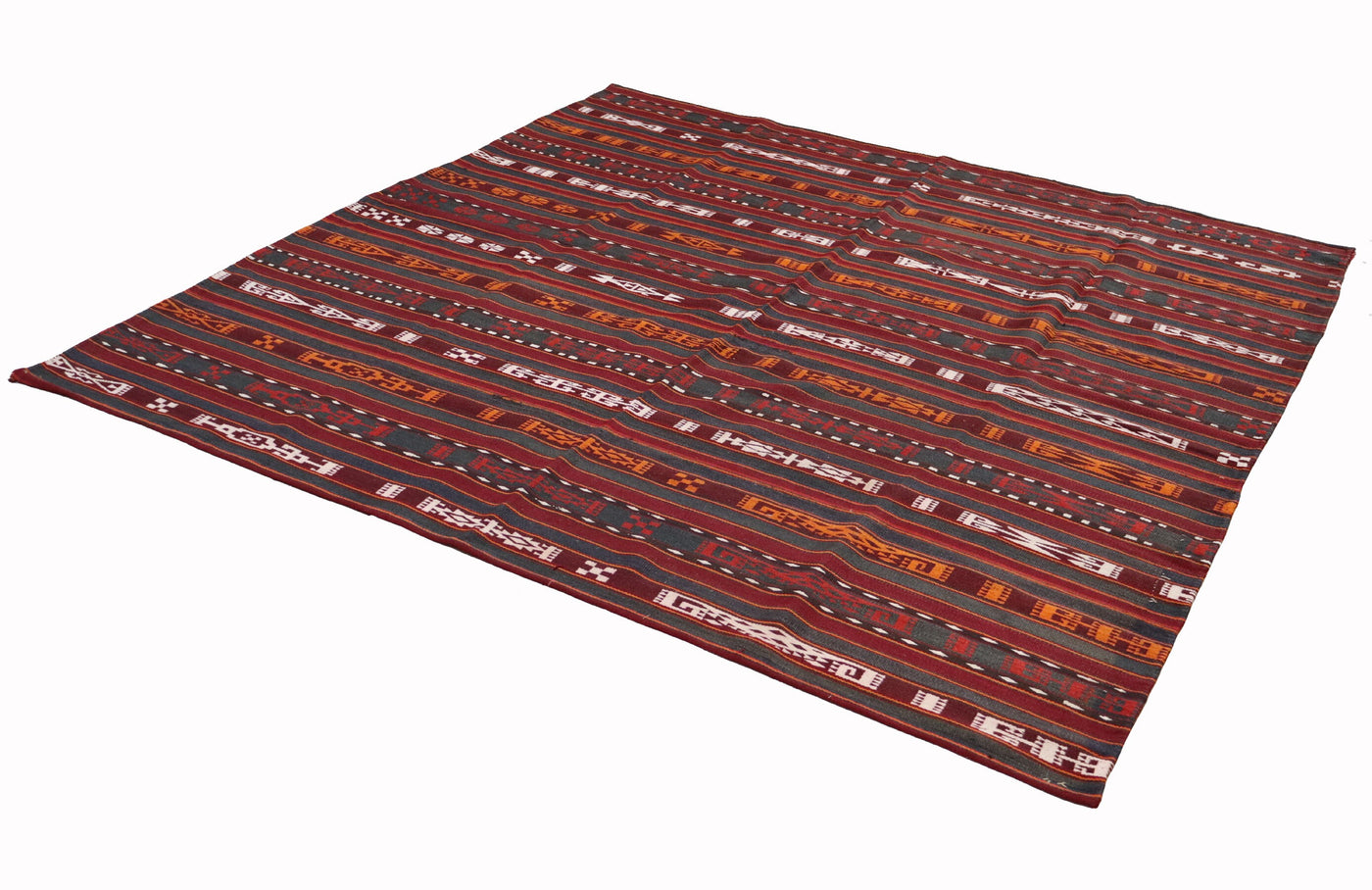 175x165 cm antike handgewebte orient  kazak Teppich Nomaden Afghan Jejim kelim sarand No:22/1 Teppiche Orientsbazar   