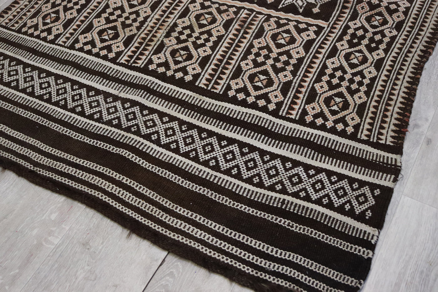 200x110 cm Antik orient handgewebte Teppich Nomaden kelim afghan Beloch kilim ziegenwolle Nr-22-Z Teppiche Orientsbazar   