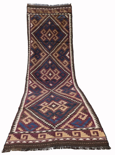 330x110 cm orient handgewebte Teppich Afghan Uzbek Nomaden Planzenfarbe kelim kilim No:280  Orientsbazar   
