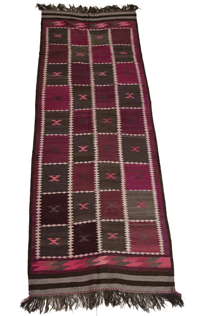 380x150 cm vintage handgewebte orient  kazak Teppich Nomaden Afghan kelim Labjar No:71  Orientsbazar   