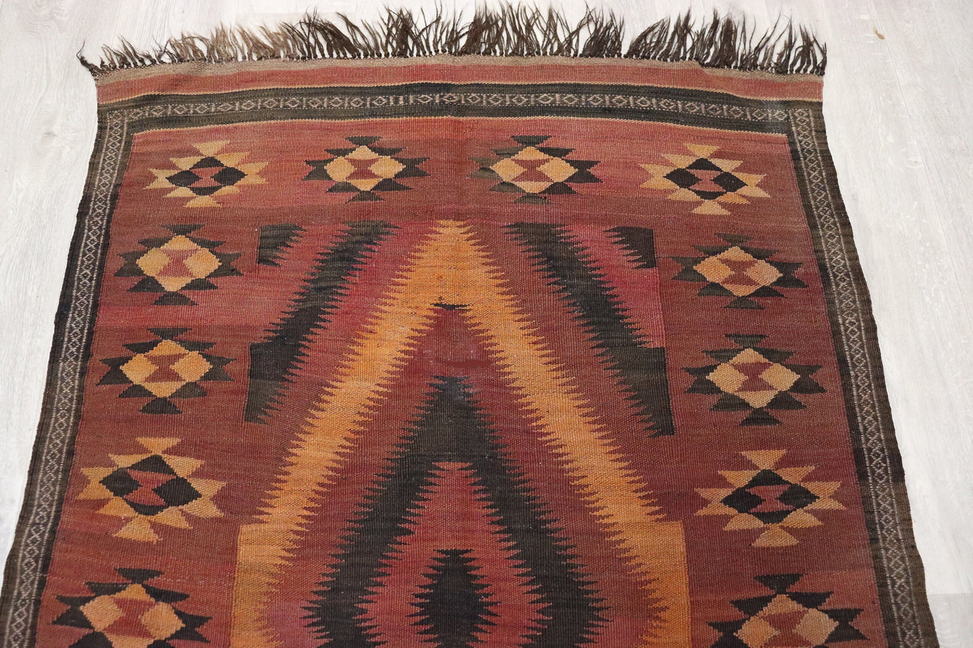 185x115 cm vintage orient handgewebte Teppich Afghan Uzbek Nomaden Planzenfarbe sari pul kelim kilim No:9 Teppiche Orientsbazar   