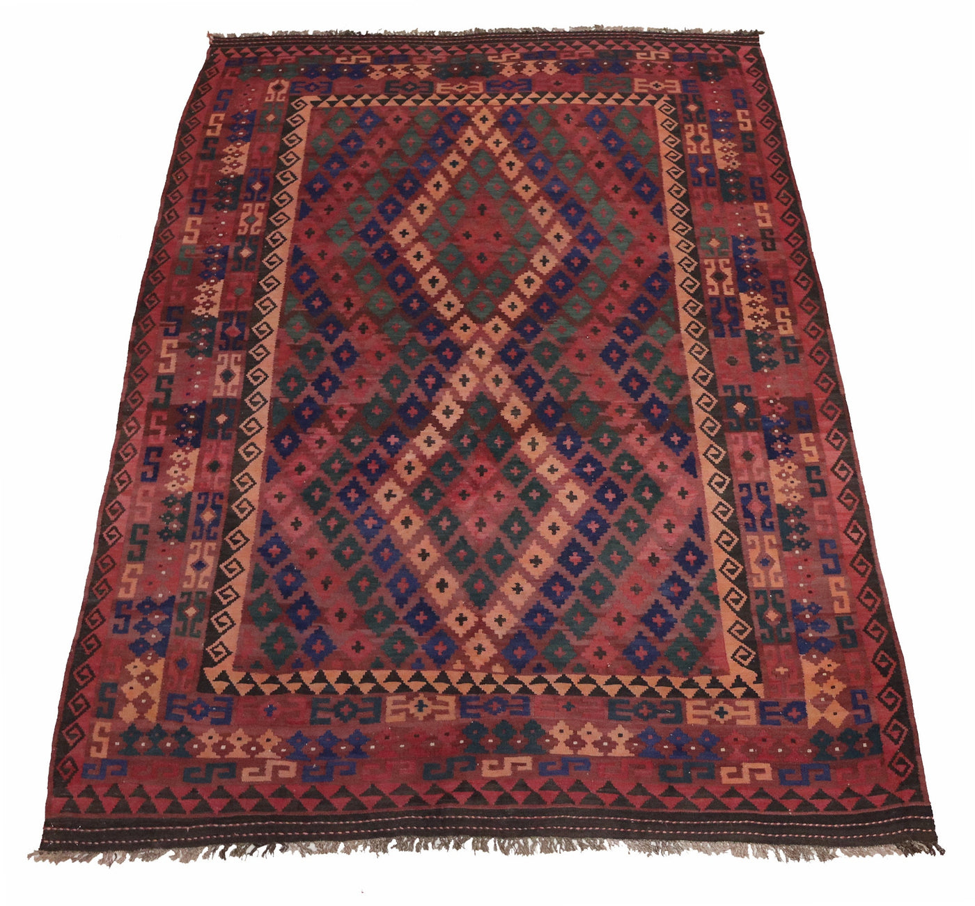320x210 cm orient handgewebte Teppich Afghan Uzbek Nomaden Planzenfarbe kelim kilim No: 247  Orientsbazar   