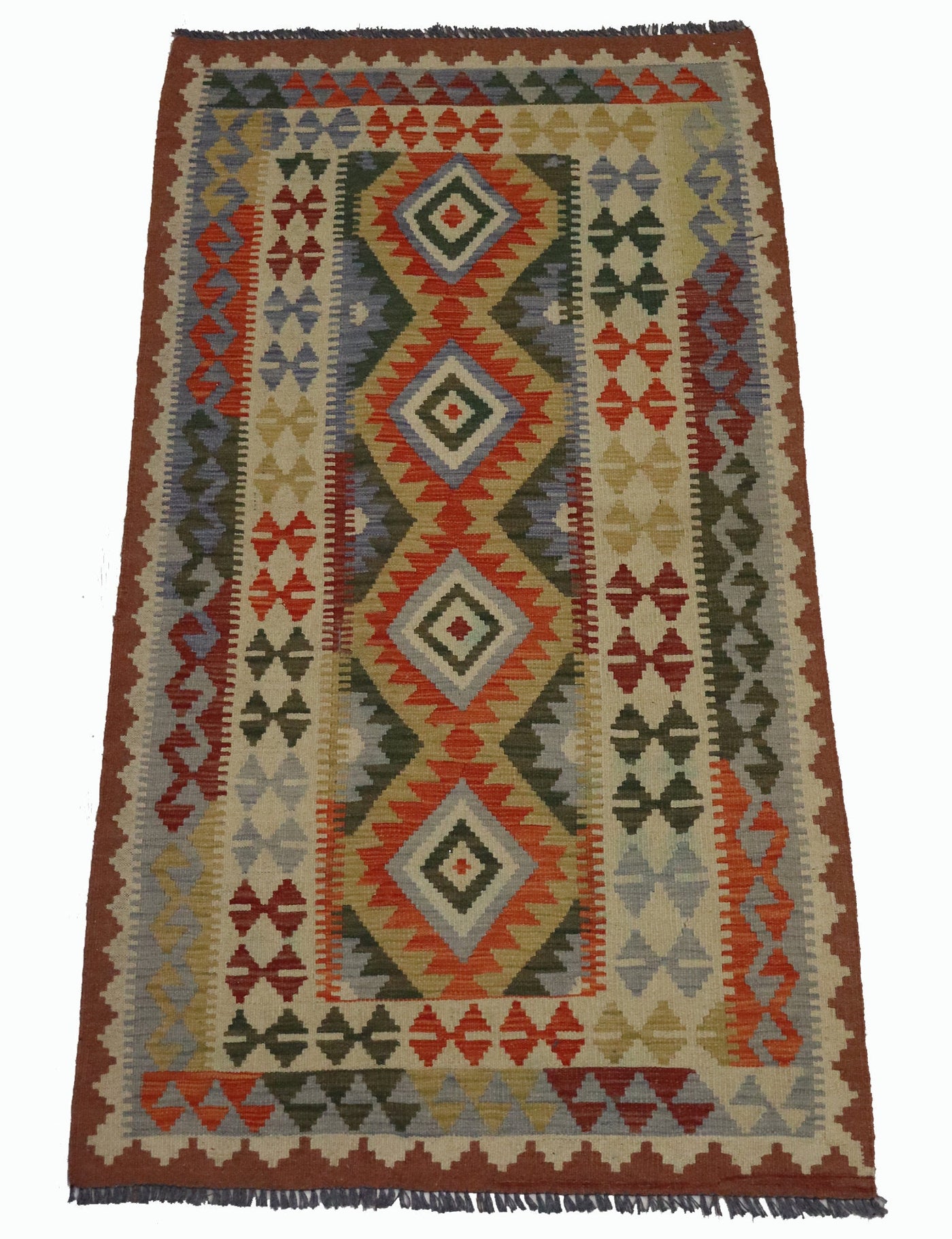 200x105 cm handgewebte nomaden orientt Planzenfarbe Kelim aus Afghanistan chobi Nr:33 Teppiche Orientsbazar   