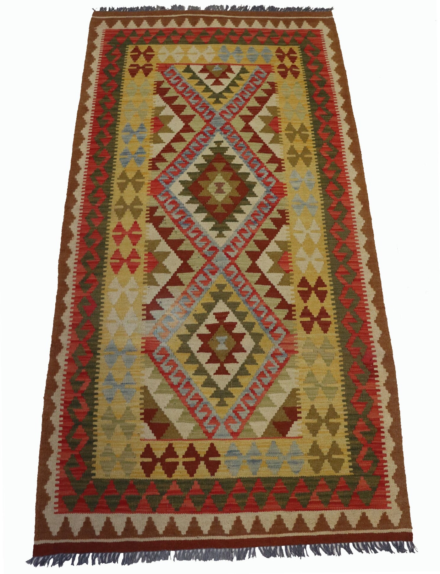 205x104 cm handgewebte nomaden orientt Planzenfarbe Kelim aus Afghanistan chobi Nr: 27 Teppiche Orientsbazar   