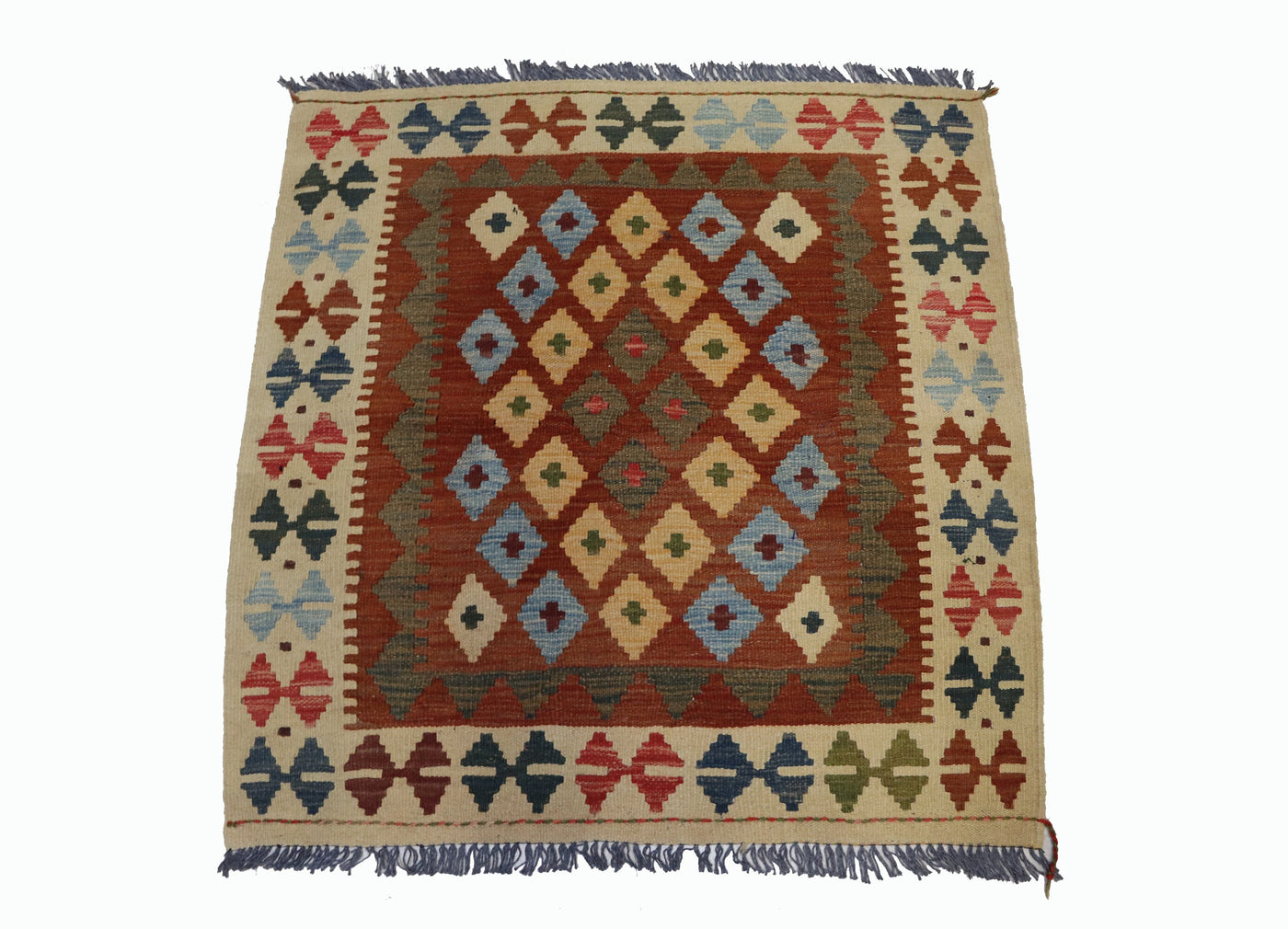 105x100 cm handgewebte nomaden orientt Planzenfarbe Kelim aus Afghanistan chobi Nr: 25 Teppiche Orientsbazar   