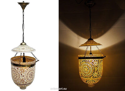 große Orient Kolonial Bell Jar Glas Decken Hängelampe lampe Mosaik Nr-9  Orientsbazar   