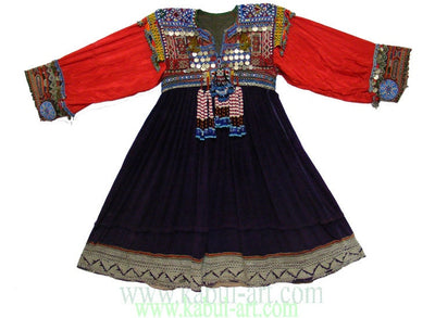 3 tilige antik Orient Nomaden kuchi frauen Tracht afghan kleid afghanistan hand bestickte kostüm Nr-B  Orientsbazar   