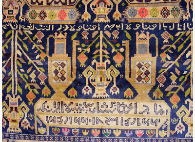 220x122 cm original Afghan beloch nomaden Kriegteppich aus Afghanistan NR-16  Orientsbazar   