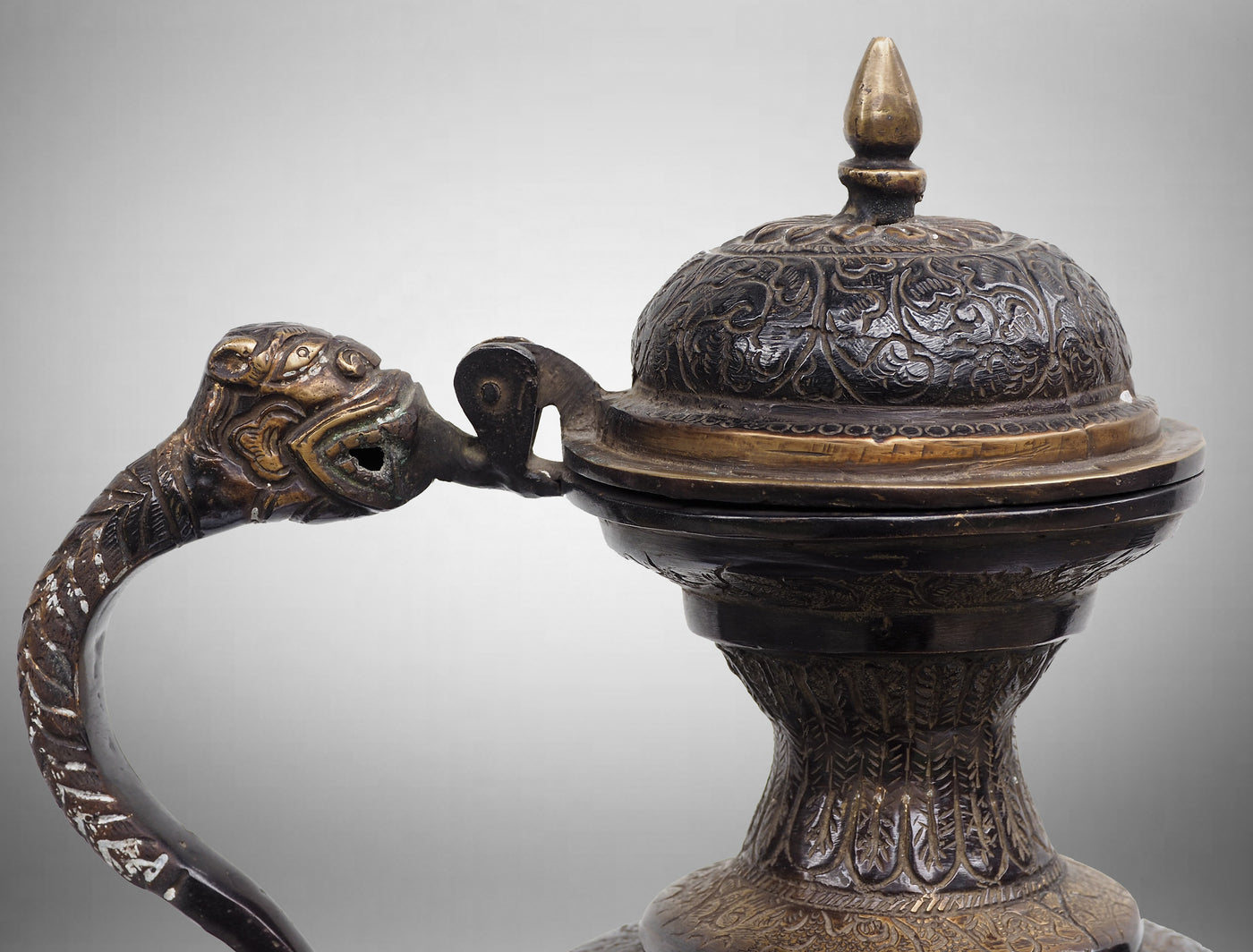 Islamische Bronze Allah الله Teekanne aus Nordindien Antik Orientbazar   