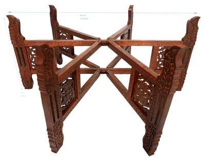 Orientalisches Holz Tischgestell Tische Orientbazar 90cm  