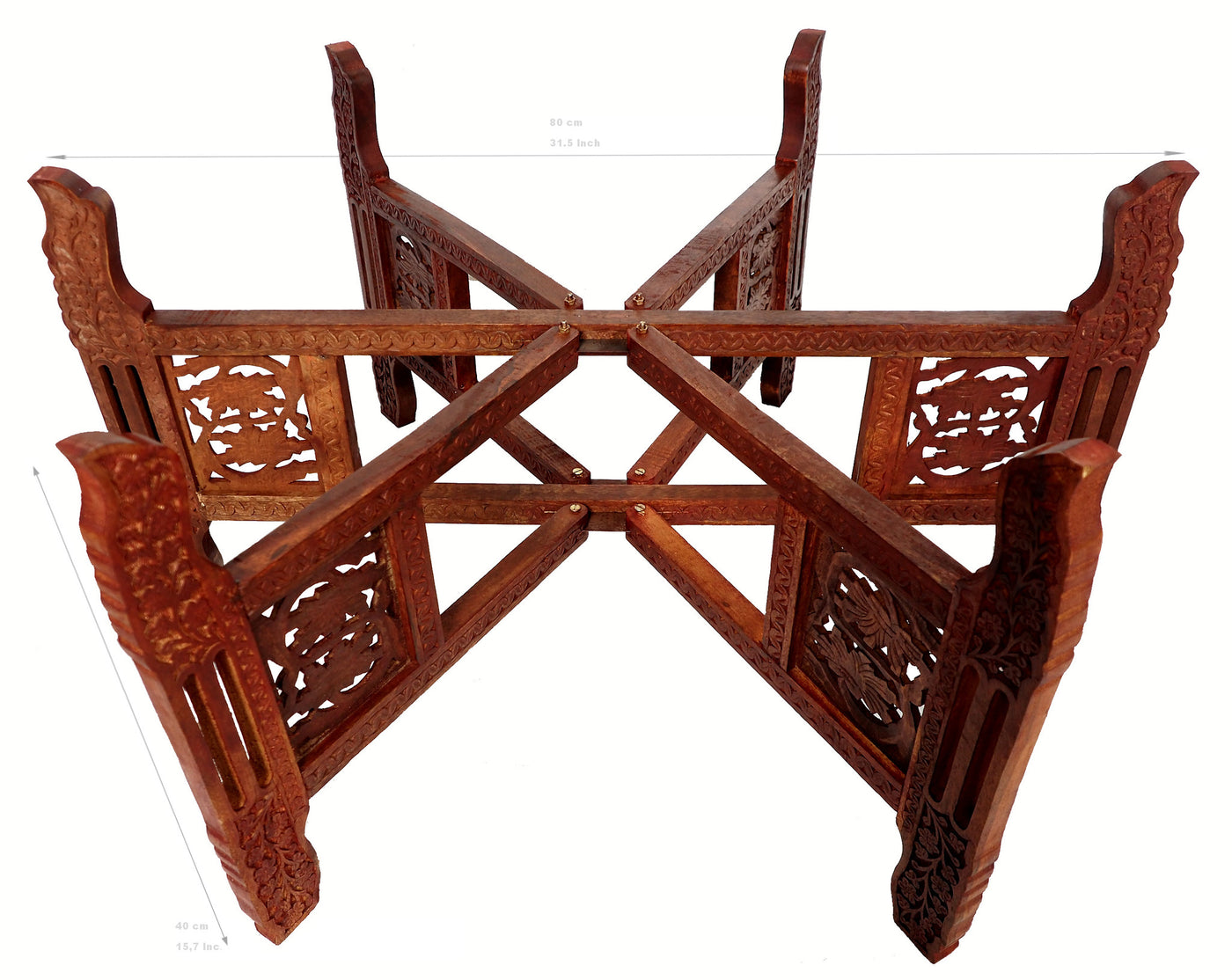 Orientalisches Holz Tischgestell Tische Orientbazar 80cm  